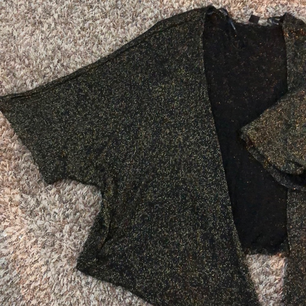 Forever 21 black with gold knit cardigan